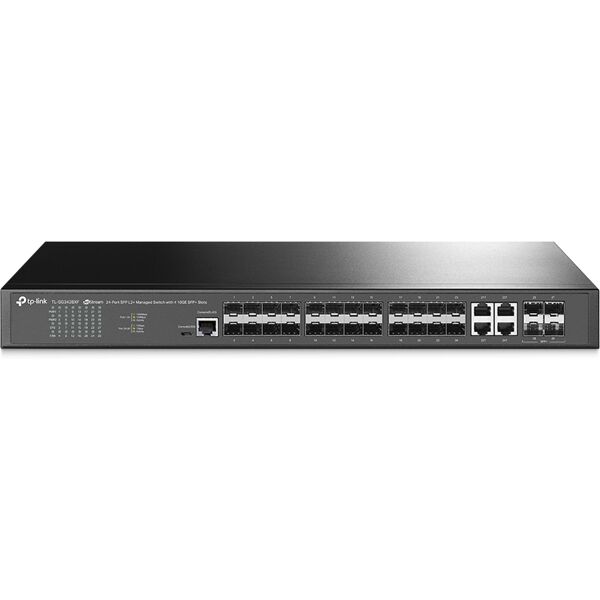 tp-link jetstream tl-sg3428xf switch di rete gestito l2+ 1u nero [tl-sg3428xf]