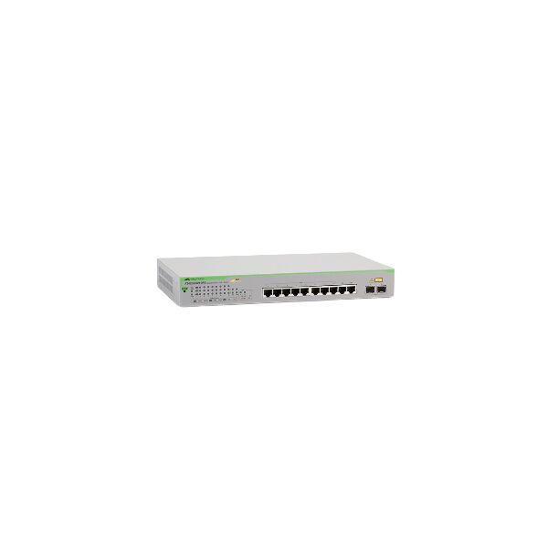 allied switch di rete  gs950/10ps gestito gigabit ethernet (10/100/1000) supporto power over (poe) verde, grigio [at-gs950/10ps v2-50]