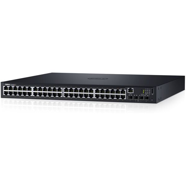 dell switch di rete  n1548p gestito l3 gigabit ethernet (10/100/1000) supporto power over (poe) 1u nero [210-aewb]