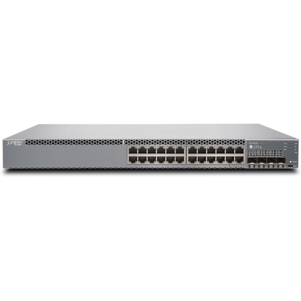 juniper ex3400-24p switch di rete gestito gigabit ethernet (10/100/1000) grigio 1u supporto power over (poe) [ex3400-24p]