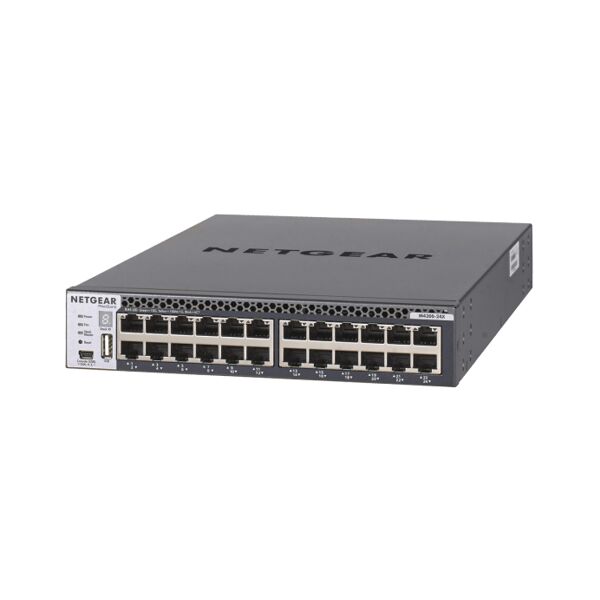 netgear switch di rete  m4300-24x gestito l3 10g ethernet (100/1000/10000) 1u nero [xsm4324cs-100nes]