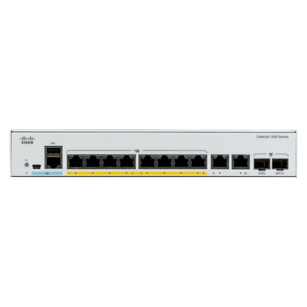 cisco systems catalyst c1000-8fp-e-2g-l switch di rete gestito l2 gigabit ethernet (10/100/1000) supporto power over (poe) grigio [c1000-8fp-e-2g-l]