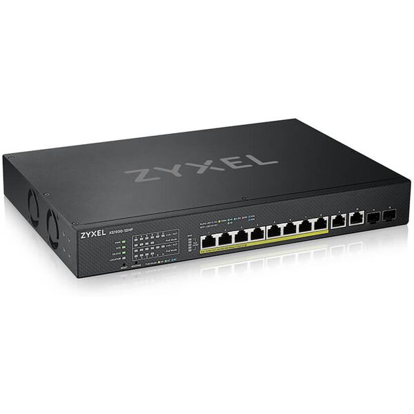 zyxel xs1930-12hp-zz0101f switch di rete gestito l3 10g ethernet (100/1000/10000) supporto power over (poe) nero [xs1930-12hp-zz0101f]