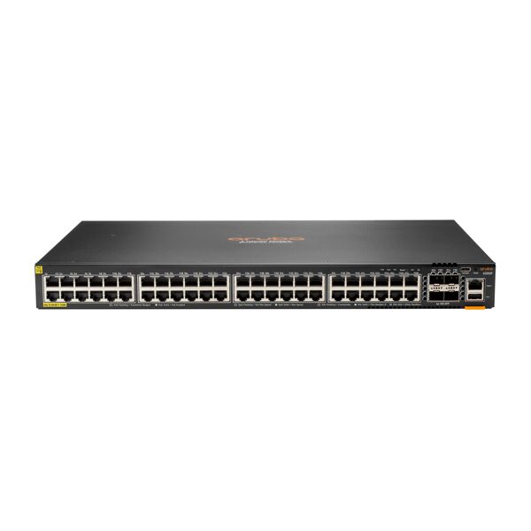 hp switch di rete  aruba 6200f 48g class4 poe 4sfp+ 370w gestito l3 gigabit ethernet (10/100/1000) supporto power over (poe) 1u nero [jl727a#abb]