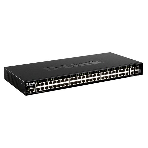 d-link dgs-1520-52/e switch di rete gestito l3 10g ethernet (100/1000/10000) 1u nero [dgs-1520-52/e]