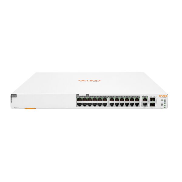 hp switch di rete aruba instant on 1960 24g 20p class4 4p class6 poe 2xgt 2sfp+ 370w gestito l2+ gigabit ethernet (10/100/1000) supporto power over (poe) 1u bianco [jl807a#abb]