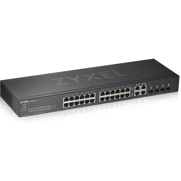 zyxel switch di rete  gs1920-24v2 gestito gigabit ethernet (10/100/1000) nero [gs1920-24v2-gb0101f]