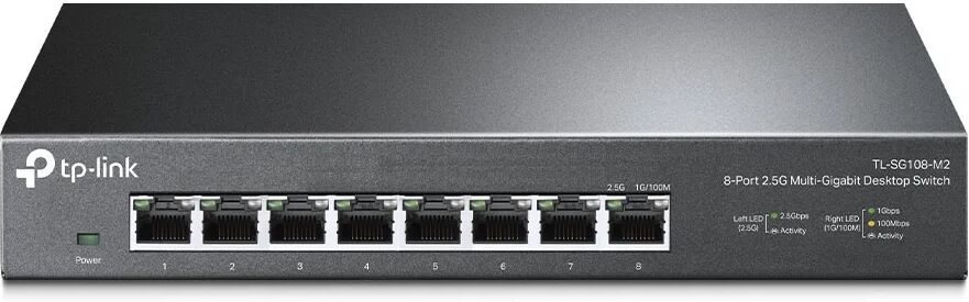 tp-link tl-sg108-m2 switch di rete non gestito 2.5g ethernet (100/1000/2500) nero [tl-sg108-m2]