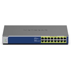 Netgear Switch Di Rete Gs516pp Non Gestito Gigabit Ethernet (10/100/1000) Supporto Power Over (poe) Blu, Grigio [gs516pp-100eus]