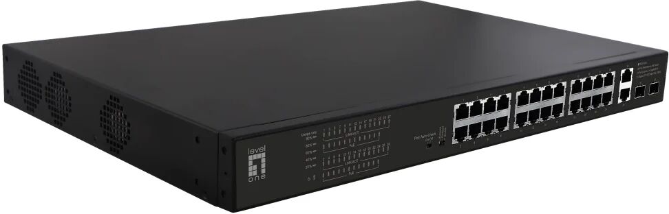 LevelOne FGP-2831 switch di rete Non gestito Fast Ethernet (10/100) Supporto Power over (PoE) 1U Nero [FGP-2831]