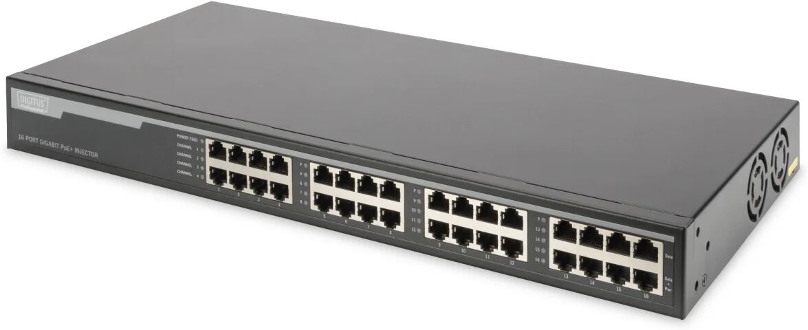 Digitus Switch di rete  Iniettore 16 porte Gigabit PoE+ [DN-95116]