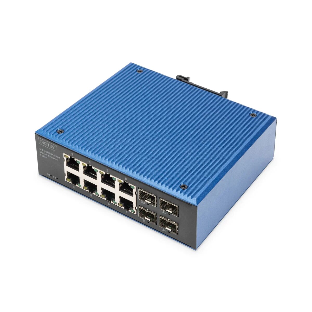 Digitus Switch di rete  Gigabit Ethernet industriale a 8+4 porte [DN-651152]