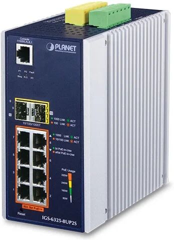 PLANET IGS-6325-8UP2S switch di rete Gestito L3 Gigabit Ethernet (10/100/1000) Supporto Power over (PoE) Alluminio, Nero [IGS-6325-8UP2S]