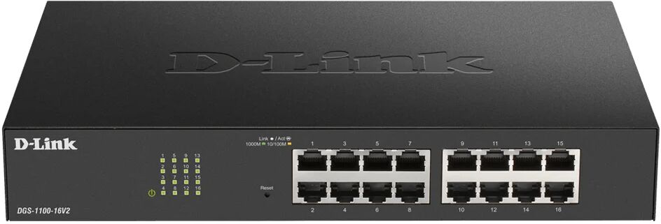 D-Link DGS-1100-24PV2 switch di rete Gestito Gigabit Ethernet (10/100/1000) Supporto Power over (PoE) Nero [DGS-1100-24PV2]