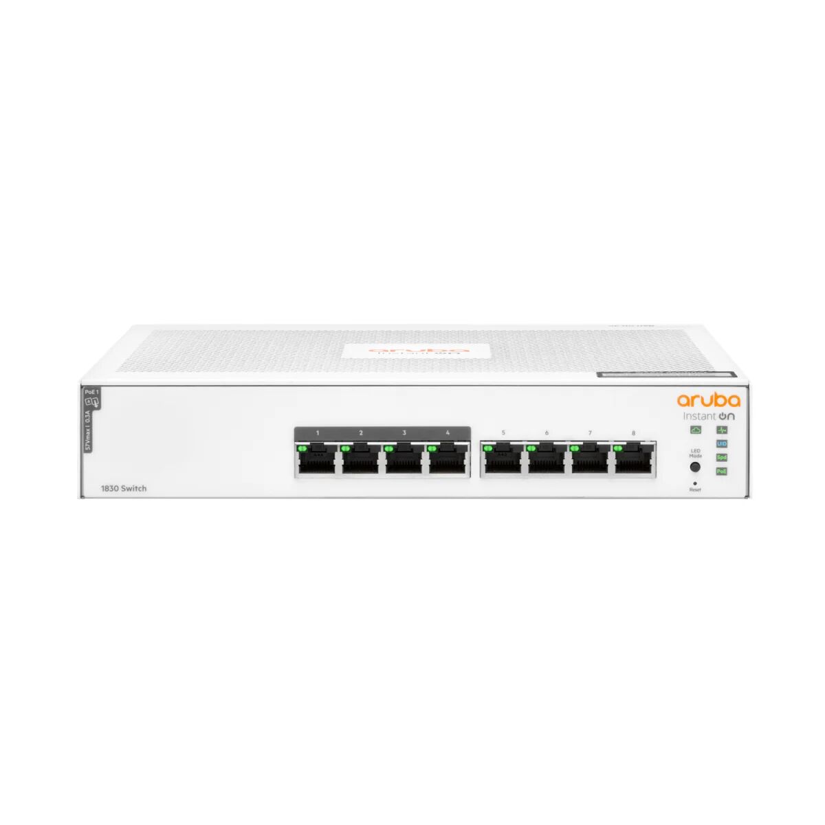 Aruba Switch di rete  Instant On 1830 8G 4p Class4 PoE 65W Gestito L2 Gigabit Ethernet (10/100/1000) Supporto Power over (PoE) 1U [JL811A]