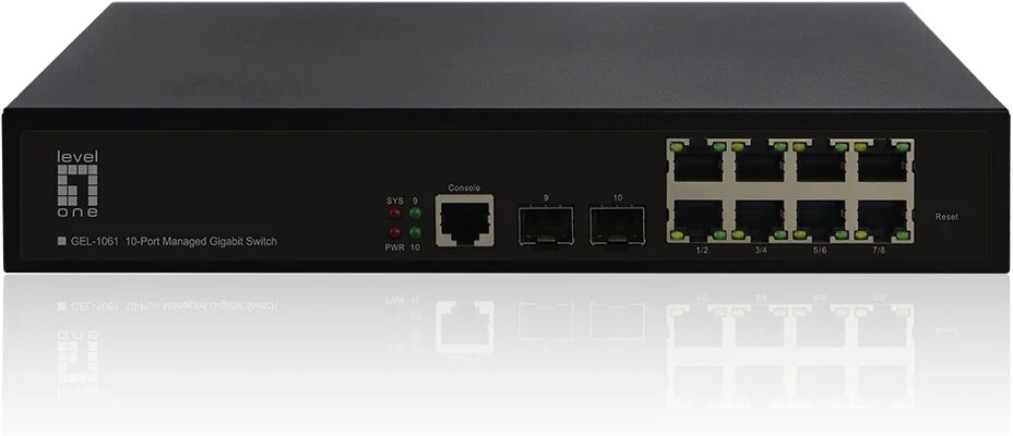 LevelOne GEL-1061 switch di rete Gestito L2 Gigabit Ethernet (10/100/1000) Nero [GEL-1061NEUEVERSION]