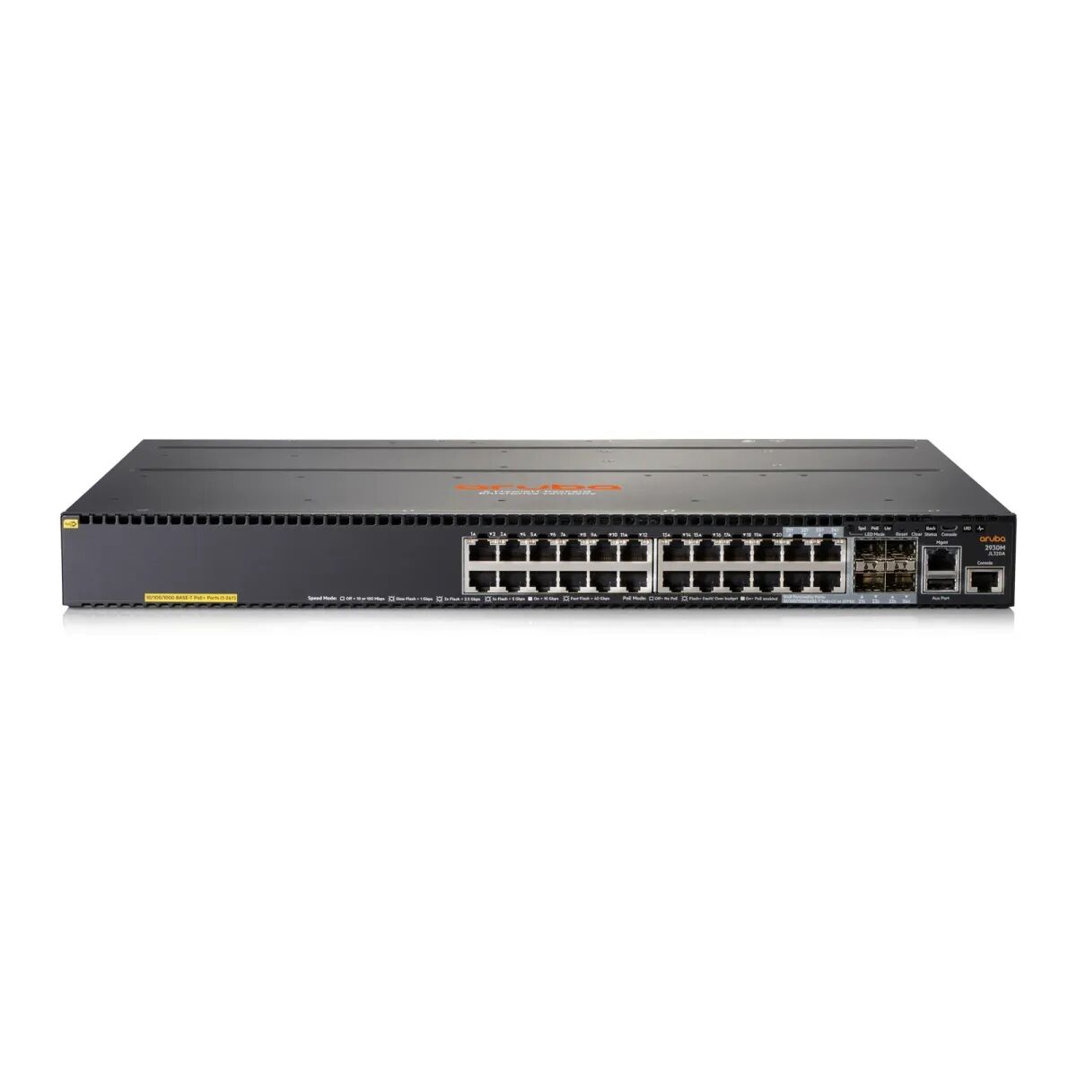 HP Switch di rete Aruba 2930M 24G PoE+ 1-slot Gestito L3 Gigabit Ethernet (10/100/1000) Supporto Power over (PoE) 1U Grigio [JL320A]