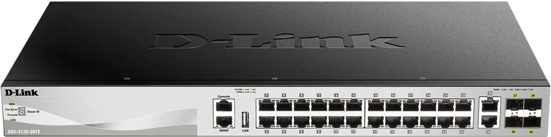 D-Link DGS-3130-30TS/E switch di rete Gestito L3 Gigabit Ethernet (10/100/1000) Grigio [DGS-3130-30TS/E]