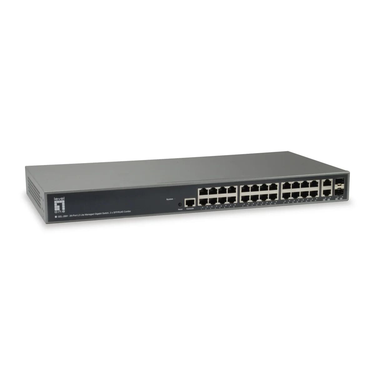 LevelOne GEL-2681 switch di rete Gestito L3 Gigabit Ethernet (10/100/1000) Nero [GEL-2681]
