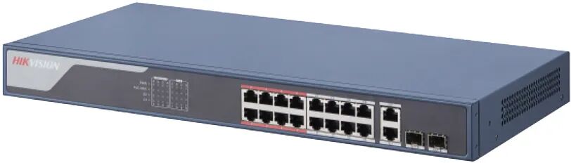 Hikvision DS-3E1318P-SI switch di rete Gestito L2 Gigabit Ethernet (10/100/1000) Supporto Power over (PoE) Nero [301802019]