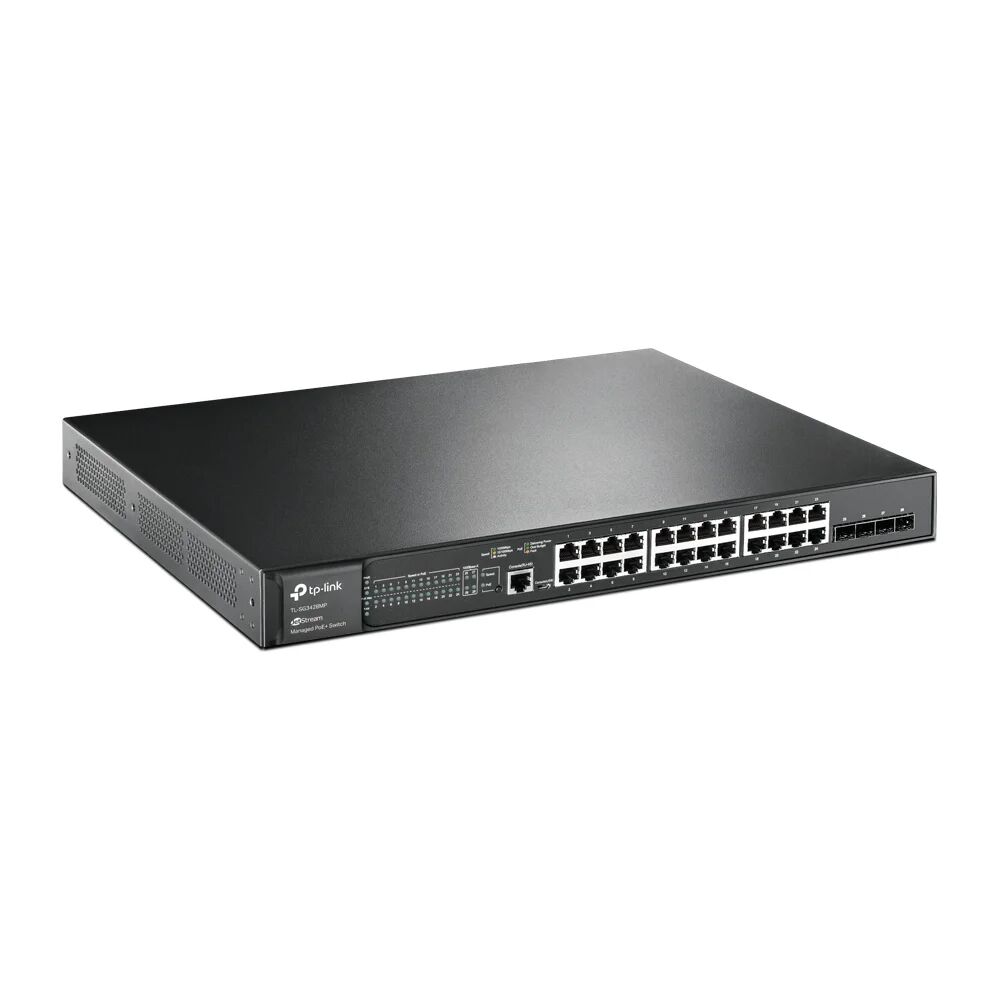 TP-Link JetStream TL-SG3428MP switch di rete Gestito L2+ Gigabit Ethernet (10/100/1000) Supporto Power over (PoE) 1U Nero [TL-SG3428MP]
