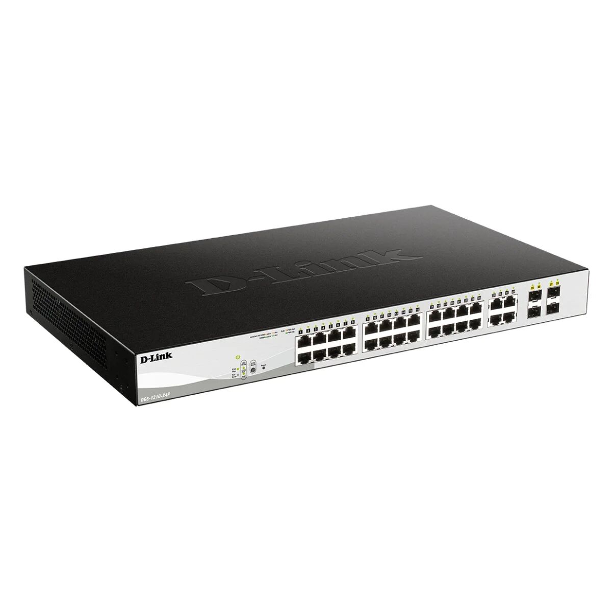 D-Link Switch di rete  DGS-1210-24P Gestito L2 Gigabit Ethernet (10/100/1000) Supporto Power over (PoE) Nero [DGS-1210-24P/E]