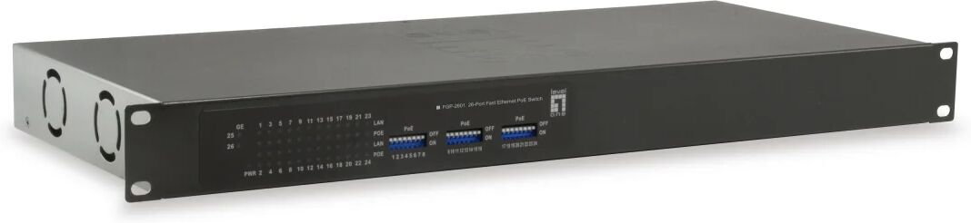 LevelOne FGP-2601W150 switch di rete Non gestito Gigabit Ethernet (10/100/1000) Supporto Power over (PoE) Nero [FGP-2601W150]