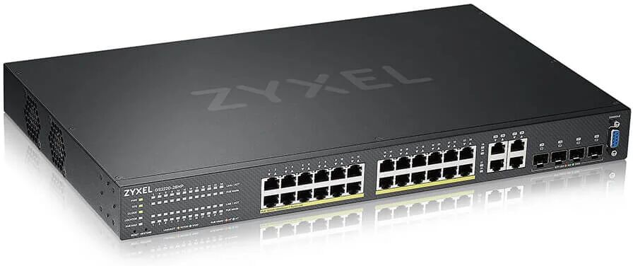 Zyxel GS2220-28HP-EU0101F switch di rete Gestito L2 Gigabit Ethernet (10/100/1000) Supporto Power over (PoE) Nero [GS2220-28HP-EU0101F]