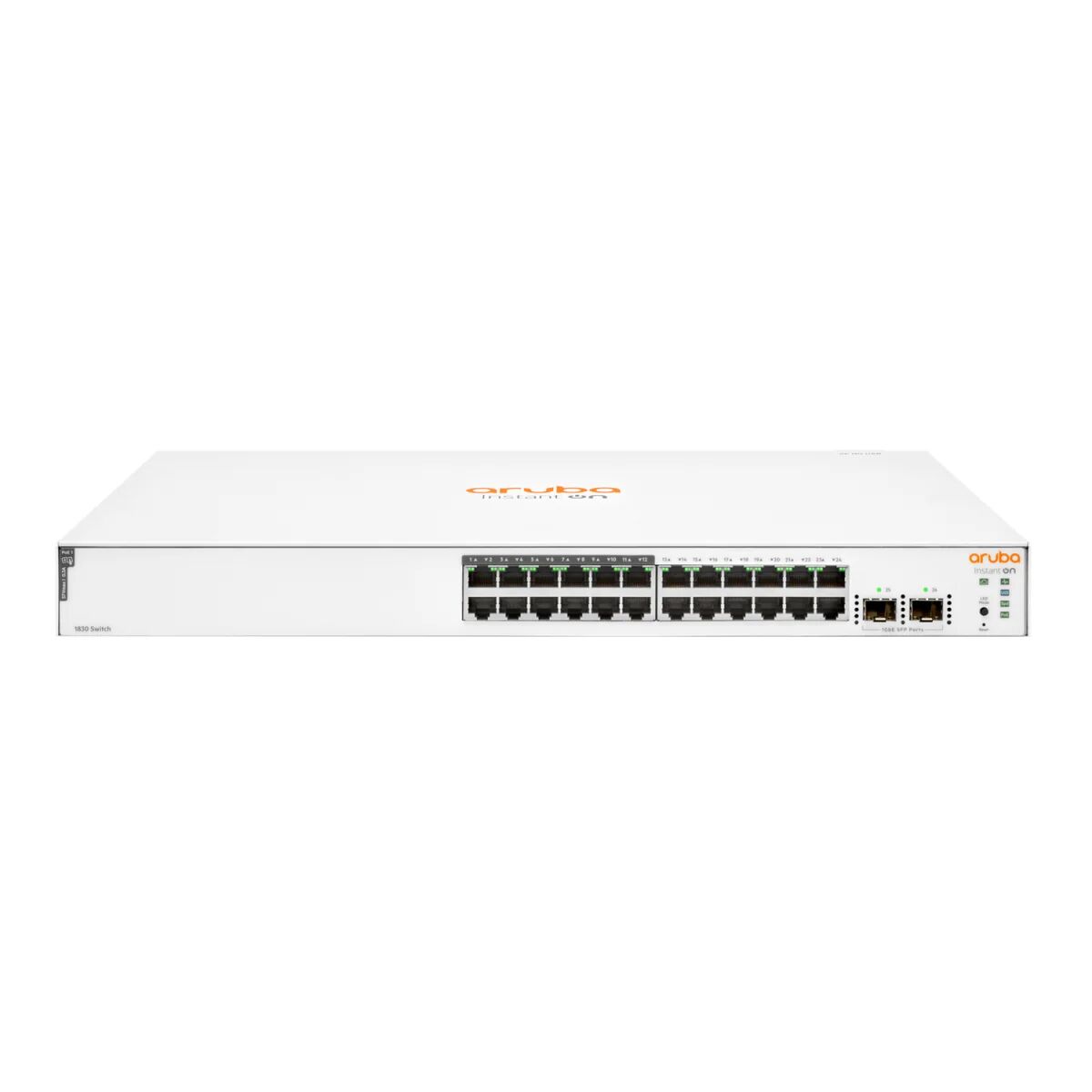 Aruba Switch di rete  Instant On 1830 24G 12p Class4 PoE 2SFP 195W Gestito L2 Gigabit Ethernet (10/100/1000) Supporto Power over (PoE) 1U [JL813A]