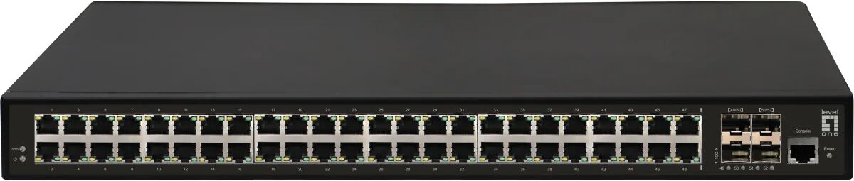 LevelOne GTL-5291 switch di rete Gestito L3 Gigabit Ethernet (10/100/1000) 1U Nero [GTL-5291]