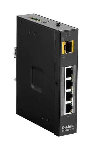 D-Link Switch di rete  DIS‑100G‑5PSW Non gestito L2 Gigabit Ethernet (10/100/1000) Supporto Power over (PoE) Nero [DIS-100G-5PSW]