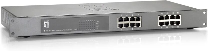 LevelOne FEP-1612 switch di rete Non gestito Fast Ethernet (10/100) Supporto Power over (PoE) Grigio [570747]