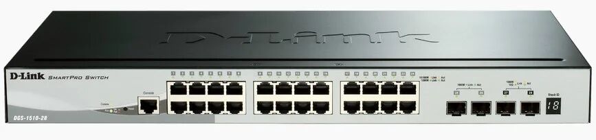 D-Link Switch di rete  DGS-1510 Gestito L3 Gigabit Ethernet (10/100/1000) Nero [DGS-1510-28X]