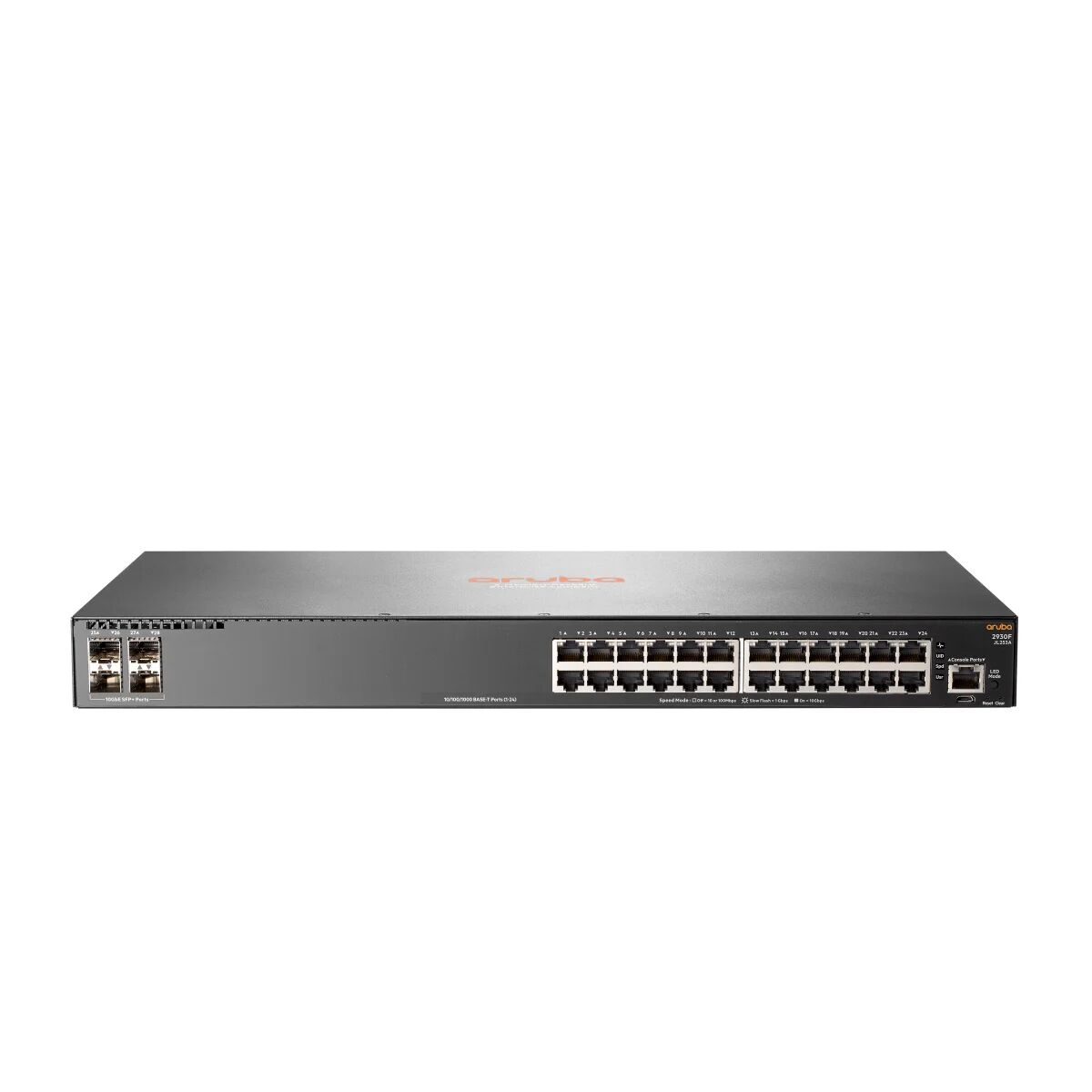Aruba Switch di rete  2930F 24G 4SFP+ Gestito L3 Gigabit Ethernet (10/100/1000) 1U Grigio [JL253A]