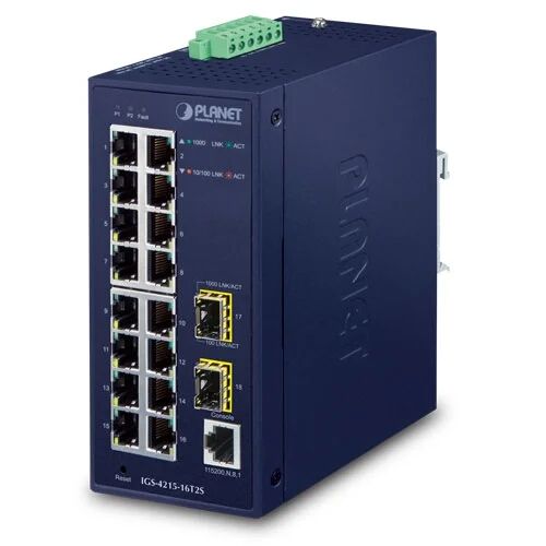 PLANET IGS-4215-16T2S switch di rete Gestito L2/L4 Gigabit Ethernet (10/100/1000) Blu [IGS-4215-16T2S]