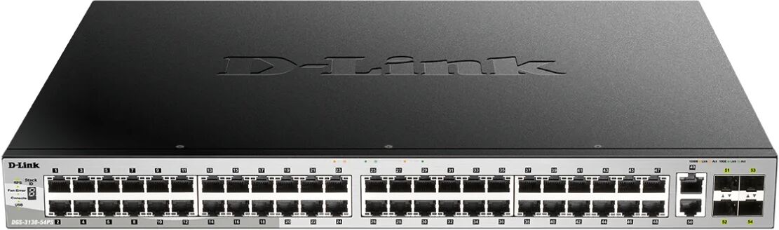 D-Link DGS-3130-54PS/E switch di rete Gestito L3 Gigabit Ethernet (10/100/1000) Supporto Power over (PoE) Grigio [DGS-3130-54PS/E]