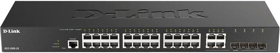 D-Link DGS-2000-28 switch di rete Gestito L2/L3 Gigabit Ethernet (10/100/1000) 1U Nero [DGS-2000-28]