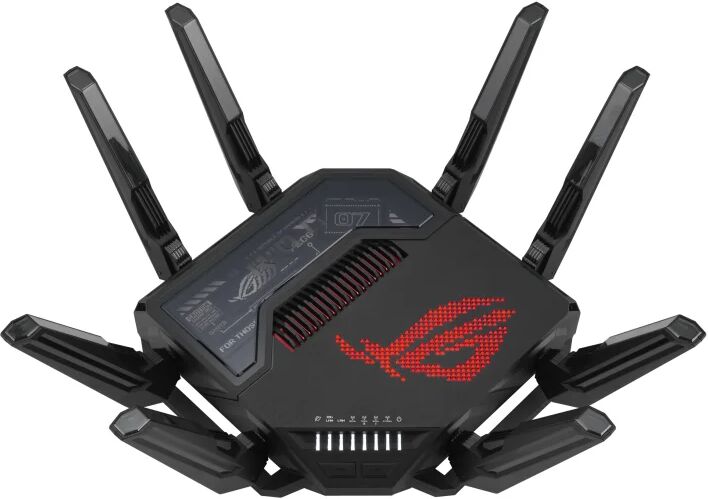 Asus ROG Rapture GT-BE98 router wireless 10 Gigabit Ethernet Quad-band (2.4 GHz / 5 GHz-1 GHz-2 6 GHz) Nero [90IG08F0-MO9A0V]