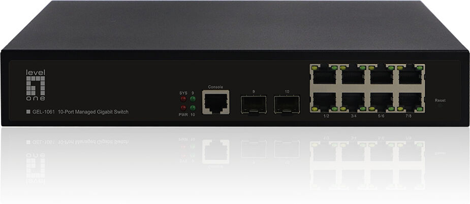 LevelOne GEL-1061 switch di rete Gestito L2 Gigabit Ethernet (10/100/1000) Nero [GEL-1061NEUEVERSION]