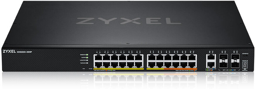 Zyxel Switch di rete  XGS2220-30HP Gestito L3 Gigabit Ethernet (10/100/1000) Supporto Power over (PoE) Nero [XGS2220-30HP-EU0101F]