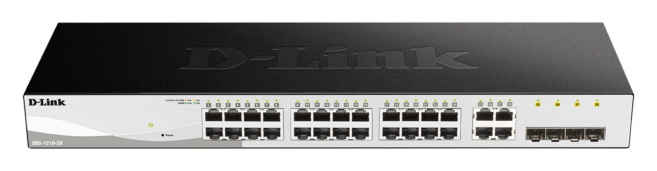 D-Link Switch di rete  DGS-1210-28 Gestito L2/L2+ 1U Nero [DGS-1210-28/E]