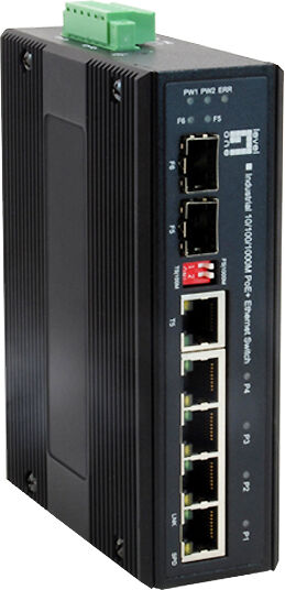 LevelOne IES-0610 switch di rete Gigabit Ethernet (10/100/1000) Supporto Power over (PoE) Nero [IES-0610]