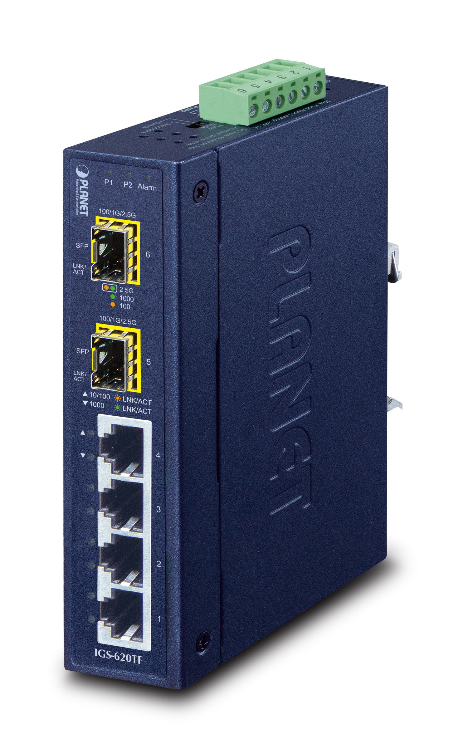 PLANET IGS-620TF switch di rete Non gestito Gigabit Ethernet (10/100/1000) Blu [IGS-620TF]