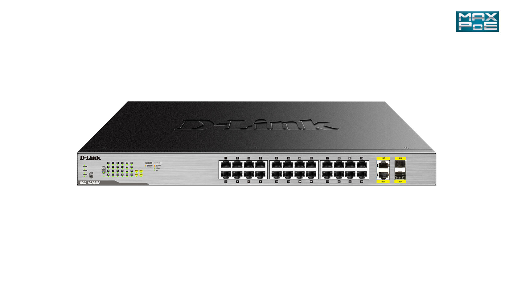 D-Link DGS-1026MP switch di rete Non gestito Gigabit Ethernet (10/100/1000) Supporto Power over (PoE) Nero, Grigio [DGS-1026MP]