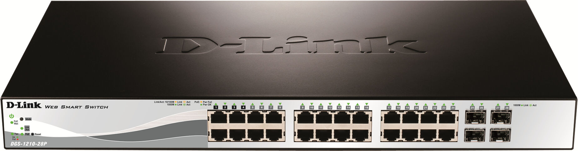 D-Link Switch di rete  DGS-1210-28P Gestito L2 Gigabit Ethernet (10/100/1000) Supporto Power over (PoE) 1U [DGS-1210-28P/E]