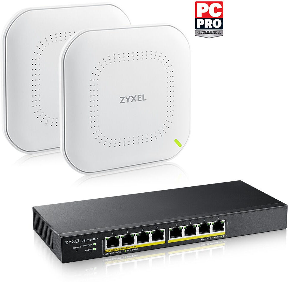 Zyxel Switch di rete  GS1915-8EP Gestito L2 Gigabit Ethernet (10/100/1000) Supporto Power over (PoE) Nero [GS1915-8EP-EU0102F]