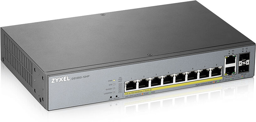 Zyxel GS1350-12HP-EU0101F switch di rete Gestito L2 Gigabit Ethernet (10/100/1000) Supporto Power over (PoE) Grigio [GS1350-12HP-EU0101F]