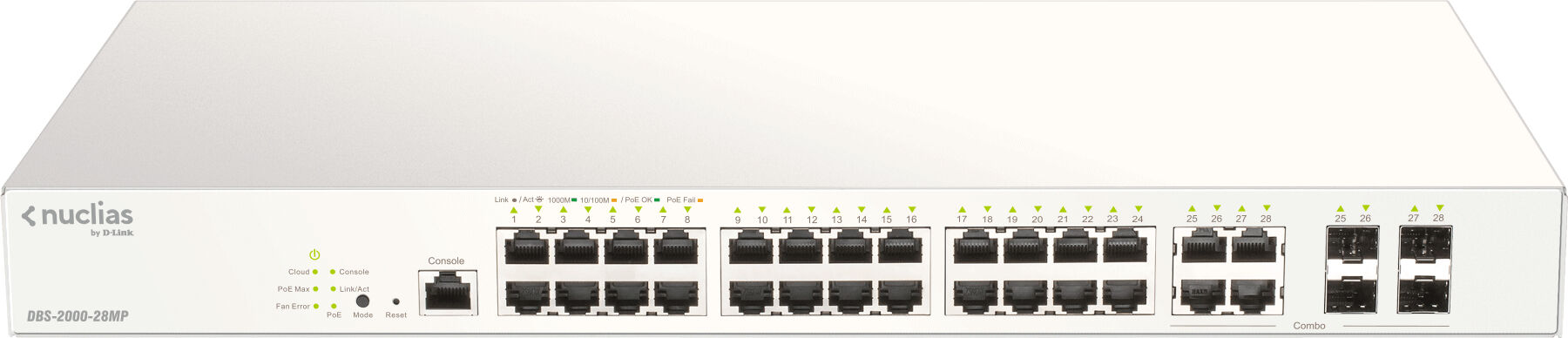 D-Link DBS-2000-28MP switch di rete Gestito L2 Gigabit Ethernet (10/100/1000) Grigio [DBS-2000-28MP]