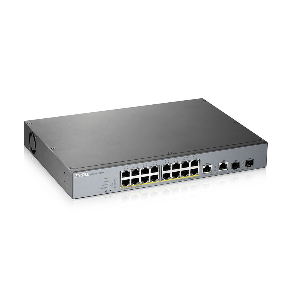 Zyxel Switch di rete  GS1350-18HP Gestito L2 Gigabit Ethernet (10/100/1000) Supporto Power over (PoE) Grigio [GS1350-18HP-GB0101F]