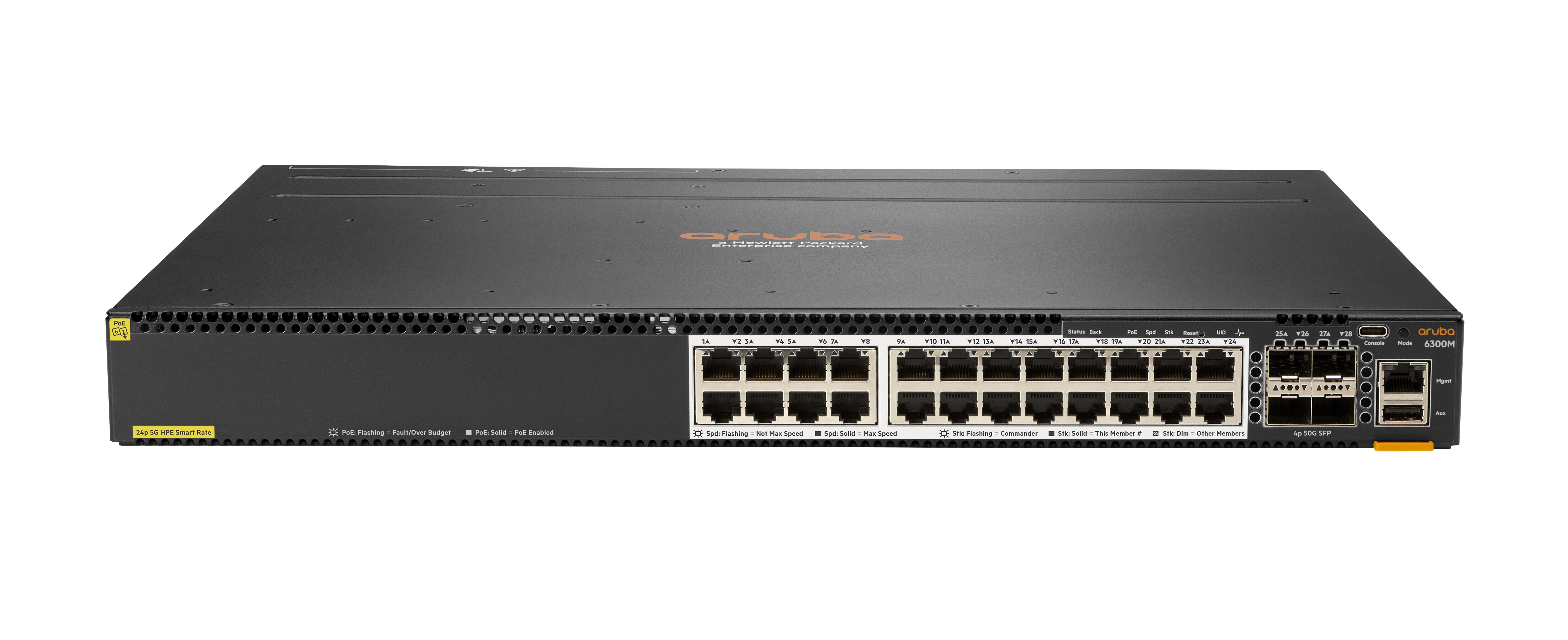 HP Switch di rete  Aruba 6300M Gestito L3 Grigio 1U Supporto Power over Ethernet (PoE) [JL660A]